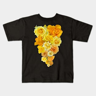 Yellow Roses Bouquet Kids T-Shirt